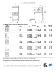 Comstock-Castle F318-1RB 24" Gas Restaurant Range, 2 Open Burners, 12" Radiant Broiler, Single Standard Oven, Stainless Steel Front, 98,000 BTU - Donut-Supplies.Com