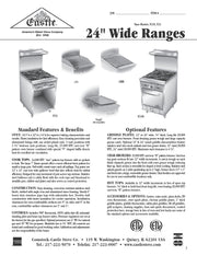 Comstock-Castle F32 24" Gas Restaurant Range, 4 Open Burners, Cabinet Base, Stainless Steel Front, 96,000 BTU - Donut-Supplies.Com