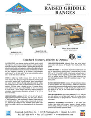 Comstock-Castle F3218-24B 48" Gas Restaurant Range, 4 Open Burners, 24" Charbroiler, 2 Standard Ovens, Stainless Steel Front, 204,000 BTU - Donut-Supplies.Com