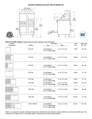 Comstock-Castle F3218-24B 48" Gas Restaurant Range, 4 Open Burners, 24" Charbroiler, 2 Standard Ovens, Stainless Steel Front, 204,000 BTU - Donut-Supplies.Com