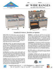 Comstock-Castle F3226 60" Gas Restaurant Range, 10 Open Burners, 2 Standard Ovens, Stainless Steel Front, 330,000 BTU - Donut-Supplies.Com