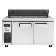 Turbo Air JST-60-N 60" 2 Door Side Mount Compressor Refrigerated Sandwich Prep Table - Donut-Equipment.com