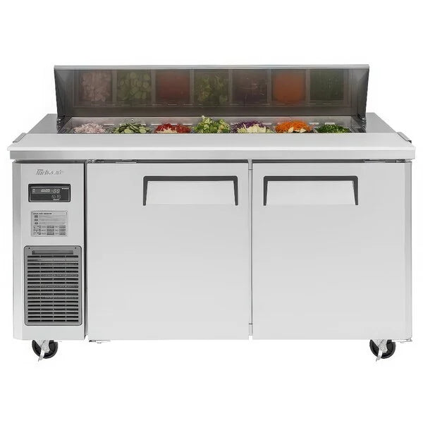 Turbo Air JST-60-N 60" 2 Door Side Mount Compressor Refrigerated Sandwich Prep Table - Donut-Equipment.com