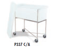 Faribo P337 C/A Rectangular Mobile Ingredient Bin, 32"L x 15-1/2"W x 30"H, Ingredient Bin/Cover/Frame, 15 Gallon - Donut-Supplies.Com