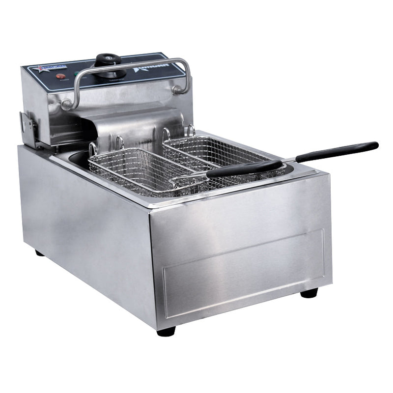 Omcan 12 lb Countertop Electric Fryer – 1350W, 110V Commercial Deep Fryer for Restaurants, Concession Stands & Foodservice Kitchens