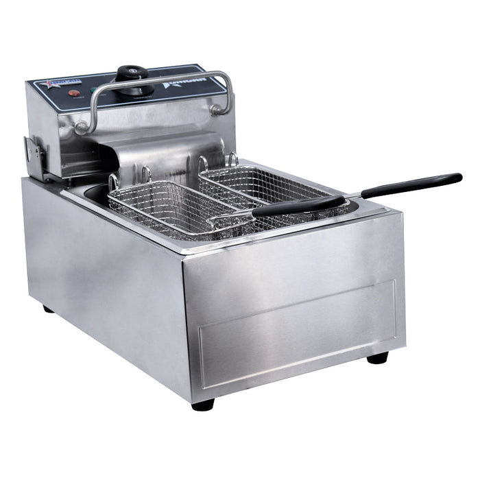 Omcan 12 lb Countertop Electric Fryer – 1350W, 110V Commercial Deep Fryer for Restaurants, Concession Stands & Foodservice Kitchens