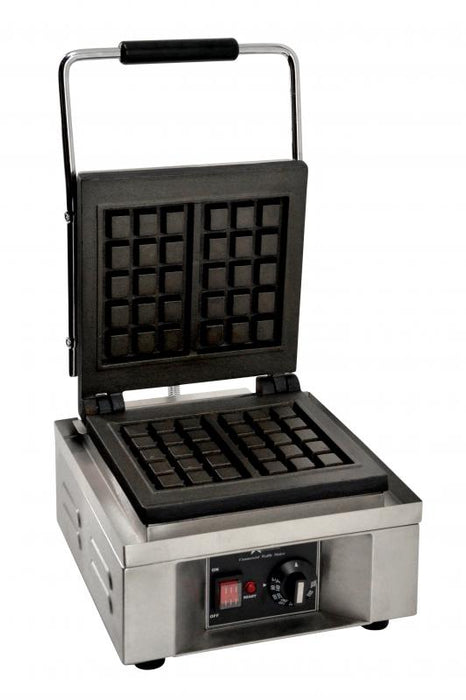 Omcan 1.6 kW Waffle Maker – Commercial Countertop Electric Waffle Iron for Restaurants, Cafés & Foodservice Kitchens