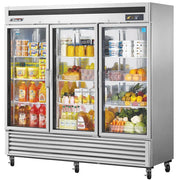 Turbo Air TSR-72GSD-N Super Deluxe 82" Glass Door Reach In Refrigerator - Donut-Equipment.com