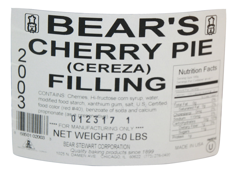 Whole Cherry Pie Filling- 40 Pound Pail