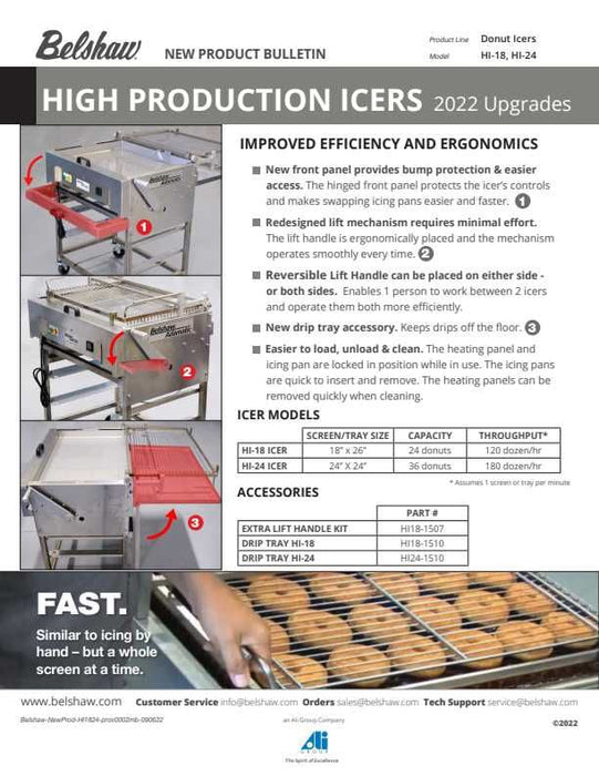 Belshaw HI18F High Production Icers (2 Options in Variants) - Donut-Supplies.Com