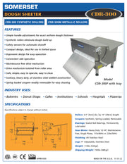 CDR-300 Dough Sheeter 15" wide Table-Top Sheeter - Donut-Supplies.Com
