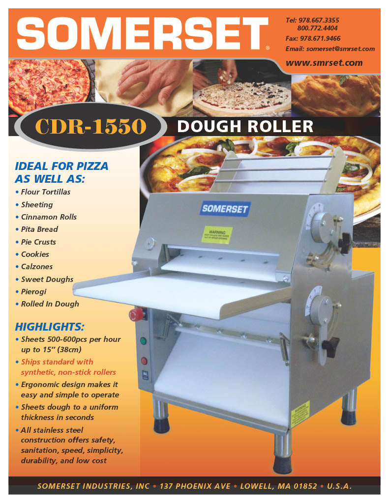 CDR-1550 Dough Roller / Double Pass- Front Operated - Donut-Supplies.Com