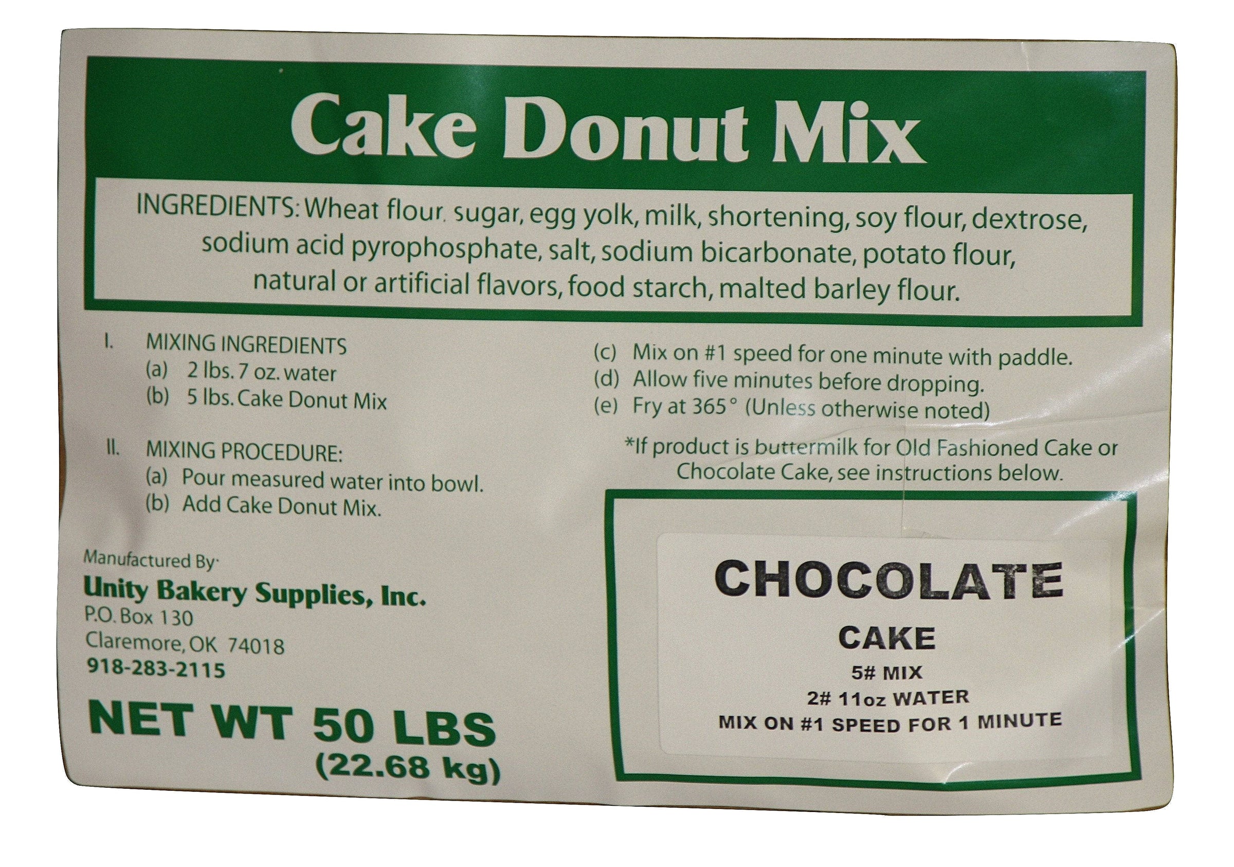 Chocolate Indulgence Chocolate Cake Donut Mix - 50# bags - For orders ...