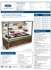 Federal Industries (ITR4834-B18) 52"(H)- 48" Full Service Case w/Straight Glass (Refrigerated) 120V - Donut-Supplies.Com