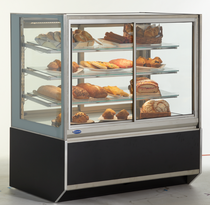 Federal Industries (ITDSS6026-B18)-Non-Refrigerated-(Sliding Doors on Front) 60" Self Service Case w/Straight Glass 120V