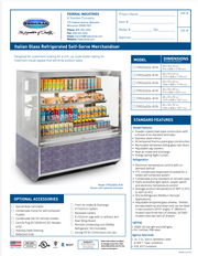 Federal Industries (ITRSS6026-B18)-Italian Series Refrigerated- 60" Self Service Open Air Case w/ Two Shelves 208-240V - Donut-Supplies.Com