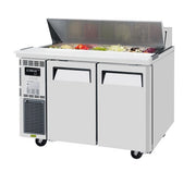 Turbo Air JST-48-N 48" 2 Door Side Mount Compressor Refrigerated Sandwich Prep Table - Donut-Equipment.com
