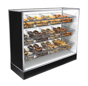 Jahabow BMB Series 31.375"L x 22"D x 50"H Bagel Merchandiser Display Case – Aluminum, Tempered Glass, w/ 3 Fixed Rows, Non-Refrigerated - Donut-Supplies.Com