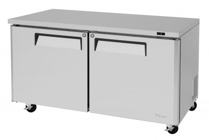 Turbo Air MUF-60-N 60 1/4" W Undercounter Freezer w/ 2 Sections & Solid Doors - Donut-Equipment.com