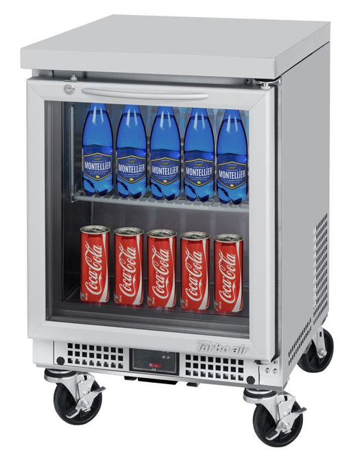 Turbo Air MUR-20SG-N6 M3 Series 20" Shallow Depth Undercounter Refrigerator w/ 1 Section & 1 Glass Door - Donut-Supplies.Com
