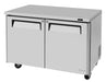 Turbo Air MUR-48-N 48 1/4" W Undercounter Refrigerator w/ 2 Sections & 2 Solid Doors - Donut-Supplies.Com