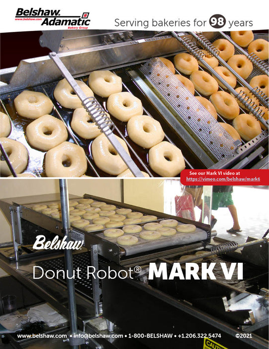 Belshaw Donut Robot® Mark VI (3-3/4" Flight Bar) with Dual Plain Depositor 1-9/16" for Cake Donut Production