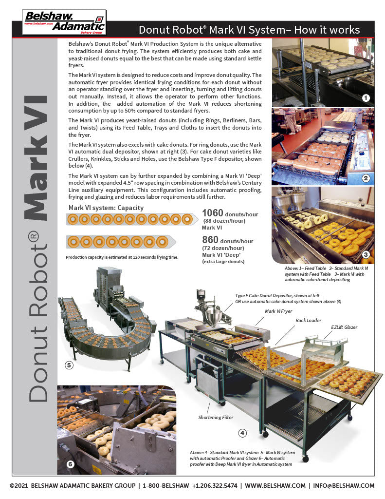 Belshaw Donut Robot® Mark VI (4-1/2" Flight Bar) with Dual Plain Depositor 1-13/16" for Cake Donut Production - Donut-Supplies.Com