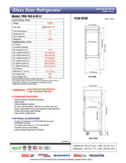 Turbo Air PRO-15R-G-N(-L) 13.34 Cu. Ft. Reach-In One-Section PRO Series Refrigerator - 115 Volts - Donut-Equipment.com