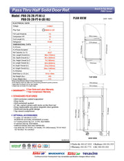 Turbo Air PRO-26-2R-PT-N Pro Series 29" Solid Half Door Pass-Through Refrigerator - Donut-Equipment.com