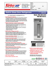 Turbo Air PRO-26R-G-RI-N(-L) PRO Series Refrigerator Roll-in One-section - Donut-Equipment.com