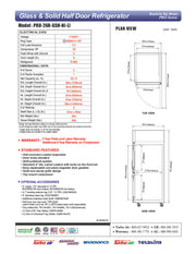 Turbo Air PRO-26R-GSH-N Pro Series 29" Glass / Solid Half Door Reach In Refrigerator - Donut-Equipment.com