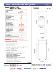 Turbo Air PRO-26R-PT-N 29" Premiere Pro Series Solid Door Pass-Through Refrigerator - Donut-Equipment.com