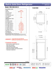 Turbo Air PRO-26R-RI-N 35" Premiere Pro Series Solid Door Roll-In Refrigerator - Donut-Equipment.com