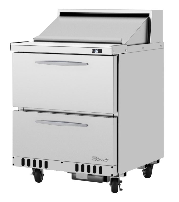 Turbo Air PST-28-D2-FB-N 27 1/2" PRO Series Sandwich/Salad Prep Table w/ Refrigerated Base - Donut-Equipment.com