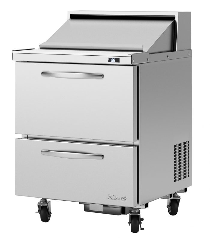 Turbo Air PST-28-D2-N 27 1/2" PRO Series Sandwich/Salad Prep Table w/ Refrigerated Base - Donut-Equipment.com