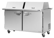 Turbo Air PST-60-24-N-DS 60 1/4" PRO Series Mega Top Dual Sided Sandwich/Salad Prep Table w/ Refrigerated Base - Donut-Equipment.com