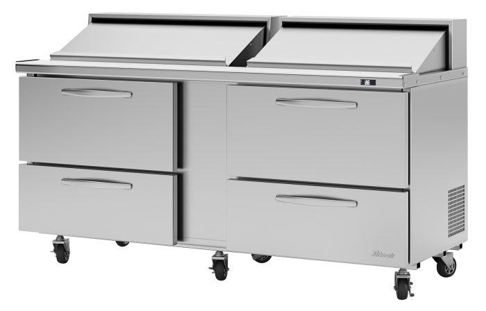 Turbo Air PST-72-D4-N 72 5/8" PRO Series Sandwich/Salad Prep Table w/ Refrigerated Base - Donut-Equipment.com