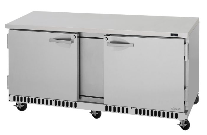 Turbo Air PUR-72-FB-N 70 5/8" W Undercounter Refrigerator w/ 2 Section & 2 Doors, Front Breathing - Donut-Equipment.com