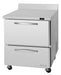 Turbo Air PWF-28-D2-N 27 1/2" Worktop Freezer w/ 1 Section, 2 Drawers - Donut-Supplies.Com