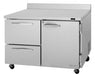 Turbo Air PWF-48-D2R-N 48 1/4" Worktop Freezer w/ 2 Sections, 2 Drawers & 1 Solid Door - Donut-Supplies.Com