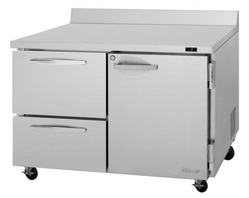 Turbo Air PWF-48-D2R-N 48 1/4" Worktop Freezer w/ 2 Sections, 2 Drawers & 1 Solid Door - Donut-Supplies.Com