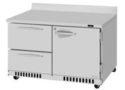 Turbo Air PWR-48-D2R(L)-FB-N 48 1/4" Worktop Refrigerator w/ (2) Sections, 2 Drawers & 1 Solid Door, Front Breathing - Donut-Equipment.com