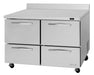 Turbo Air PWR-48-D4-N 48 1/4" Worktop Refrigerator w/ 2 Sections, 4 Drawers - Donut-Supplies.Com