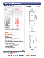 Turbo Air PRO-15R-N 17 3/4" One Section Reach In Refrigerator - (1) Right Hinge Solid Door, 115v - Donut-Equipment.com