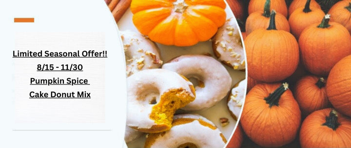 Bulk Pumpkin Cake Donut Mix (Seasonal) 40 X 50# Bags 2000-Pound Pallet -Save 5% + Receive Lowest Shipping Cost Per Pound Available - Bakery Wholesalers