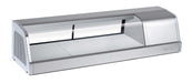 Turbo Air SAK-50R-N 50" Stainless Steel Curved Glass Refrigerated Display/Sushi Case - Right Side Compressor - Donut-Supplies.Com