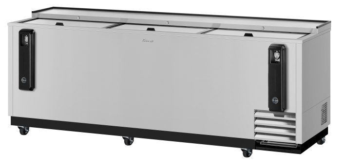 Turbo Air TBC-95SD-N 95" Forced Air Bottle Cooler - Holds (912) 12 oz Bottles, Stainless, 115v - Donut-Equipment.com