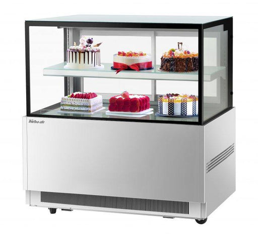 Turbo Air TBP48-46NN-S 47-1/4" Straight Glass Full-Service Bakery Display Case, 2 Levels, Stainless Steel Exterior, 115v - Donut-Supplies.Com