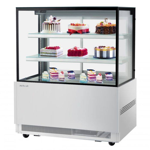 Turbo Air TBP48-54NN-S 47-1/4" Straight Glass Full-Service Bakery Display Case, 3 Levels, Stainless Steel Exterior, 115v - Donut-Supplies.Com