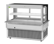 Turbo Air TBP60-46FDN 61-3/4" Refrigerated Bakery Display Case w/ Straight Glass - (2) Levels, 115v, Stainless Steel - Donut-Equipment.com